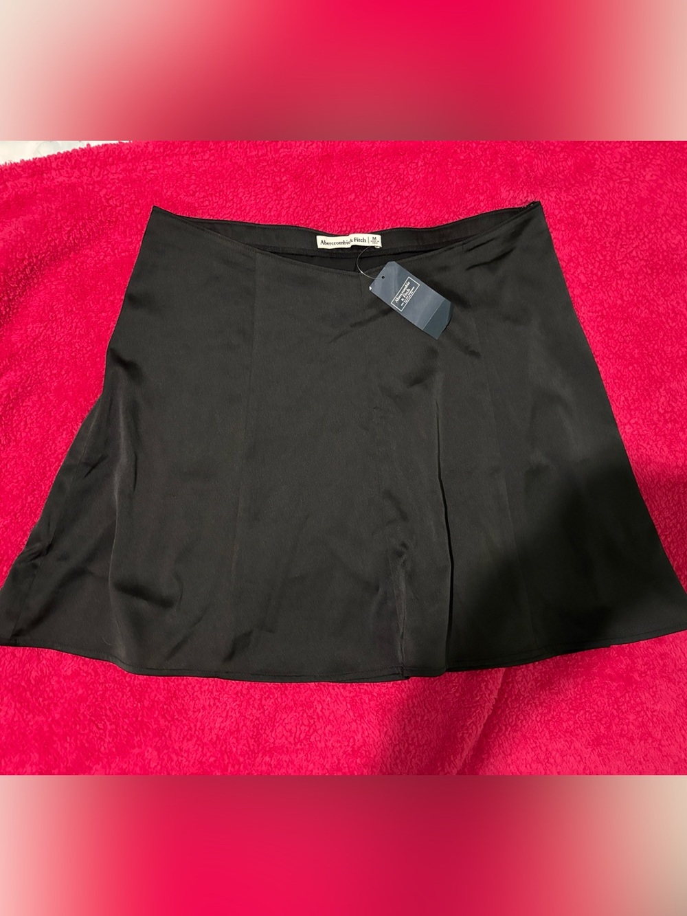 Abercrombie & Fitch The A&F Scarlett Satin Mini Skiet Black - Medium